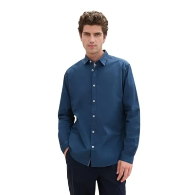 Abbildung von TOM TAILOR Herren Regular Fit Business Hemd mit Stretch, 26779 Nighttime Blue, XXL