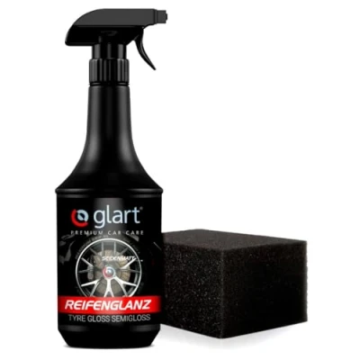 Abbildung von Glart 451RK Reifenpflege Auto Reifenglanz Tire Shine seidenmatt 1L + Schwamm Reinigungsmittel