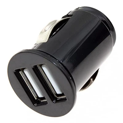 Abbildung von cellePhone KFZ Ladeadapter mit 2X USB Buchsen (12V / 24V) 2,4A schwarz