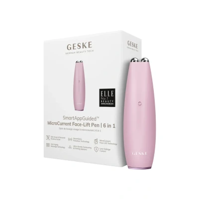 Abbildung von Geske SMARTAPPGUIDED Microcurrent Facelift PEN 6 IN 1 Gesichtspflege Zubehör, Größe: One Size, Pink