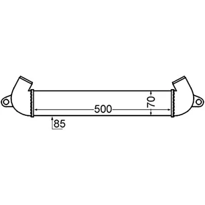 Abbildung von MAHLE ORIGINAL CI 342 000S Ladeluftkühler FIAT: Doblo I Cargo