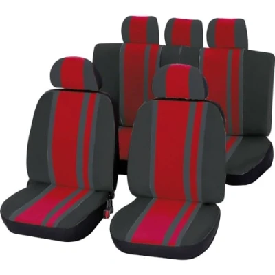 Abbildung von Unitec 84958 Sitzbezugset Newline, 14 teilig, Rot/Schwarz