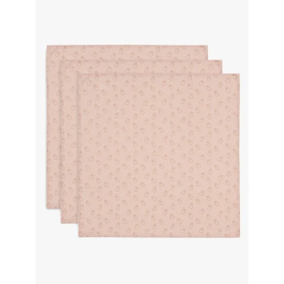 Abbildung von Jollein Musselin Tuch Baby Miffy Silhouettes, Wild Rose 3er Pack 70x70cm 100% Baumwolle Spucktücher OEKO TEX Zertifiziert