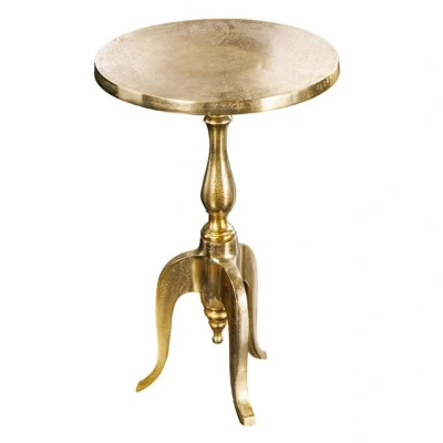 Abbildung von riess ambiente Beistelltisch SAVOY 55cm gold (Einzelartikel, 1 St), Wohnzimmer · Metall rund Handarbeit Barock