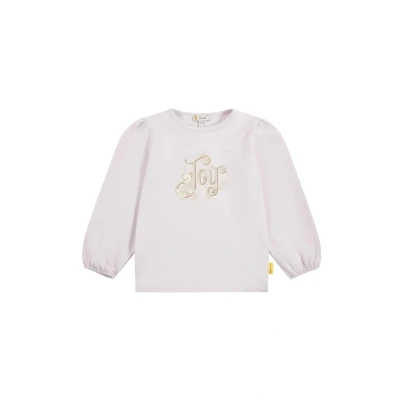 Abbildung von Steiff T Shirt Langarm EU Größe 104 Orchid Hush, Mädchen Sweatshirt, Longsleeve für Kinder, Pullover langärmelig, Kinderoberteil, ideales Basic Shirt, bequem und weich, waschmaschinenfest