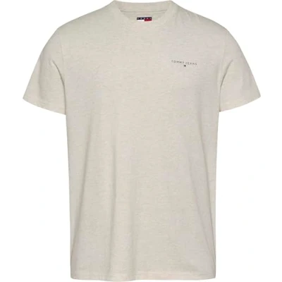 Abbildung von Tommy Jeans Linear Chest TEE Tshirt basic, Herren, Größe: 58, Oat