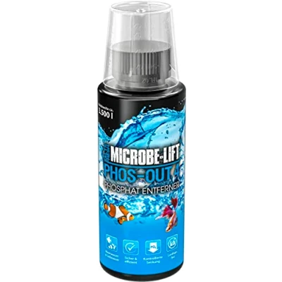 Abbildung von Microbe Lift® Phos Out 4 Flüssiger Phosphat Entferner für jedes Meerwasser &amp; Süßwasser Aquarium. Schnell, sicher nachhaltig FREI von Lanthan Inhalt: 118ml