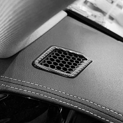 Abbildung von HIGH FLYING für 3er G20 2019 2022 Interieur Dekor ABS Kunststoff Kohlefaserfarbe (Gitter 2)