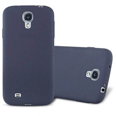 Abbildung von Cadorabo Hülle kompatibel mit Samsung Galaxy S4 Schutzhülle TPU Silikon Case Frost Design Slim Kratzfest Weiche Gummi Rundumschutz für in Blau
