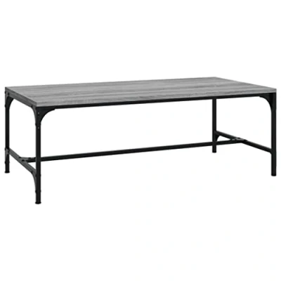 Abbildung von vidaXL Couchtisch Wohnzimmertisch Beistelltisch Sofatisch Teetisch Kaffeetisch Tisch Wohnzimmer Grau Sonoma 100x50x35cm Holzwerkstoff