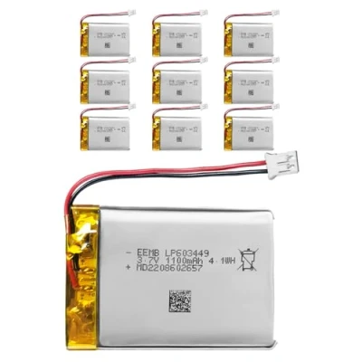 Abbildung von EEMB Lithium Polymer Akku 3,7 V 1100mAh 603449 Wiederaufladbarer Lipo mit JST Anschluss für VXI Blue Parrott bestätigen Sie die Polarität des Geräts und Anschlusses vor dem Kauf(10)