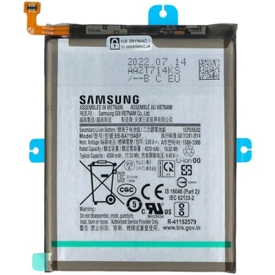 Abbildung von INNCOMM Batterie EB BA715ABY für Samsung Galaxy A71 A715 Smartphone Handy Akku Original GH82 22153A Li Ion Zellen 3.85V 4500mAh Ersatzakku Markenakku mit Würfel