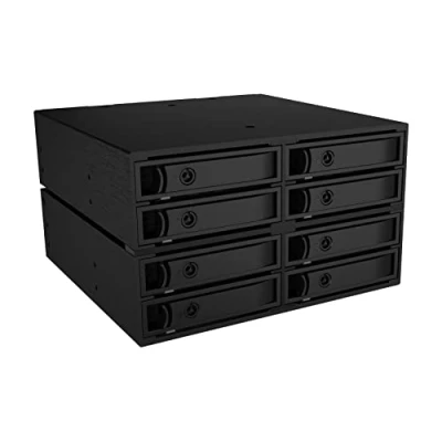 Abbildung von ICY BOX 8 Fach 2,5 Zoll Backplane für 2X 5,25 Schacht, SAS III 12 Gbit/s und SATA 6 Gbit/s, Mini HD Host, Lüfter