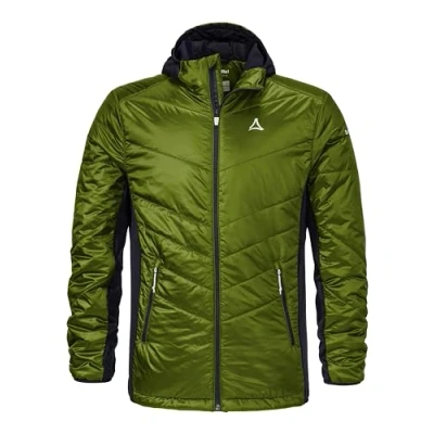 Abbildung von Schöffel Herren Hybrid Jacket Stams M, wasserabweisende, atmungsaktive Outdoorjacke, Funktionsjacke mit 4D BODY MAPPING und recycelter Wattierung, calla green, 46