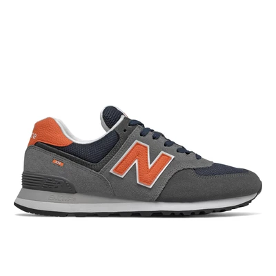 Abbildung von New Balance 574 Unisex Sneaker low, Größe: 40.5, Grey/navy Leder und textil