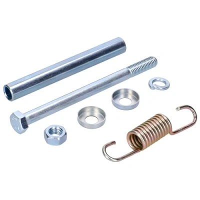 Abbildung von Anbauteile Set Fußbremshebel Distanzrohr, Zugfeder, Normteile für Simson S50, S51, S53, S70, S83