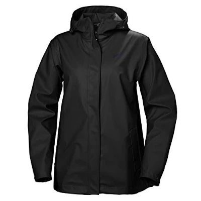 Abbildung von Helly Hansen W MOSS Regenjacke / wasserabweisende Jacke, Damen, Größe: Large, Black