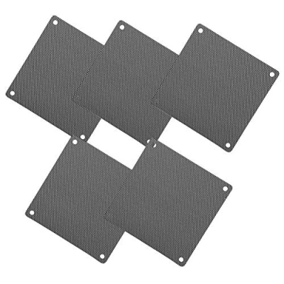 Abbildung von ASHATA 120mm Lüfter Staubfilter Mesh, 5Pcs 12 * 12cm PC Computer PVC Abdeckung Staubdicht Schwarz, Filter Kühler Schwarz Gehäuseabdeckung