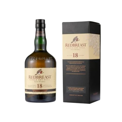 Abbildung von Red breast 18 Jahre, Single Pot Still Irish Whiskey mit feinstem Oloroso Sherry, dreifach destilliert, aus der Midleton Distillery in Irland, 750 ml