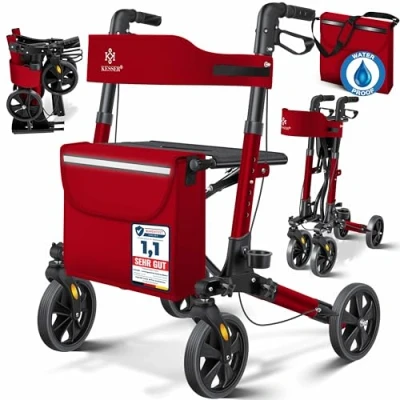 Abbildung von KESSER Rollator, Rollator Gehwagen Gehhilfe klappbar Alu Laufhilfe