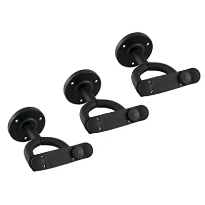 Abbildung von Tiger GST42 3 BK Wandhalter für Gitarren Schwarz Drei Stück