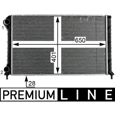 Abbildung von MAHLE CR 1990 000P Kühlmittelkühler BEHR PREMIUM LINE