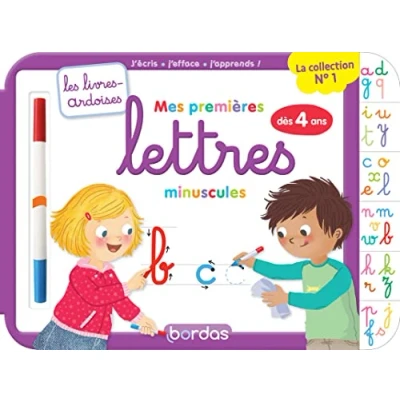 Abbildung von Les livres ardoises Mes premières lettres minuscules: Avec 1 feutre effaçable 2 couleurs