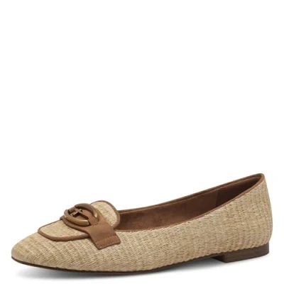 Abbildung von Tamaris Slipper, Damen, Größe: 37, Nature Leder/synthetik