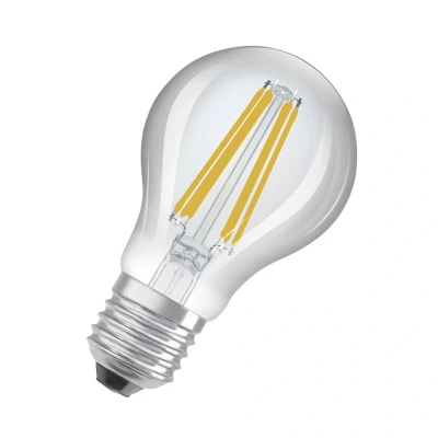 Abbildung von OSRAM SUPERSTAR+ CLASSIC A FIL 75 LED Lampe, E27, Kolbenform, 5,7W, 1055lm, 2700K, warmweißes Licht, dimmbar, Filament Technologie, sehr geringer Energieverbrauch, Energieeffizienzklasse B,6 Pack