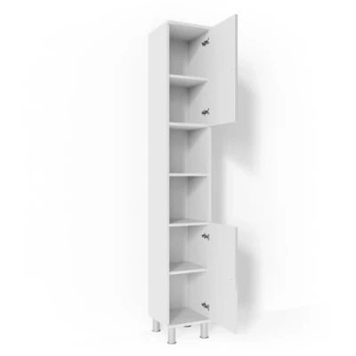 Abbildung von Vicco Badschrank Fynn, Weiß Hochglanz, 30 x 190 cm