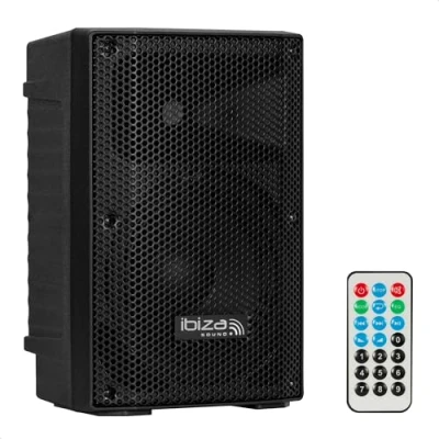 Abbildung von Ibiza XTK8A MKII Aktiver 8&quot;/20cm SONO Lautsprecher 25mm Kompressionshochtöner Bassreflexsystem USB, SD, Bluetooth TWS Griff und Räder NEW VERSION Party, Events, Karaoke