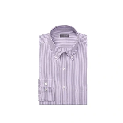 Abbildung von Van Heusen Herren Dress Shirt Regular Fit Pinpoint Stripe Klassisches Hemd, Wilde Orchidee, 44 cm Hals 86 89 Ärmel