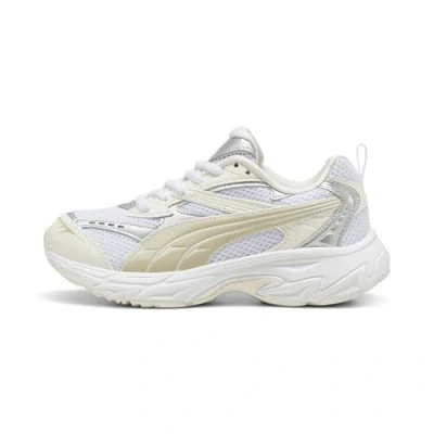 Abbildung von Puma Morphic Sneaker low, Damen, Größe: 40.5, White/warm white Lederimitat/textil