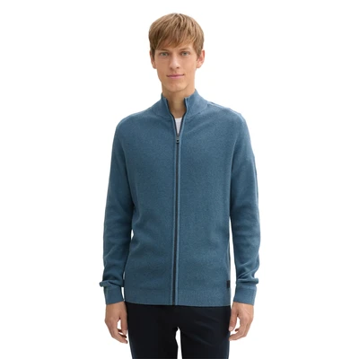 Abbildung von TOM TAILOR Strickjacke, mit Logo Stickerei