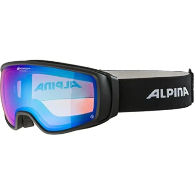 Abbildung von ALPINA DOUBLE JACK PLNT Q LITE Verspiegelte, Kontrastverstärkende OTG Skibrille Mit 100% UV Schutz Für Erwachsene, black matt, One Size