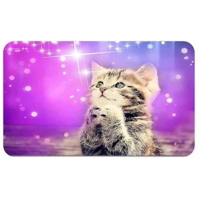 Abbildung von Silent Monsters Mauspad 240 x 200 mm Stoff Mousepad Katze rutschfest für Gaming Büro Office Homeoffice 24 20 cm Mouse Pad Mat Mausunterlage klein alle Maus Arten