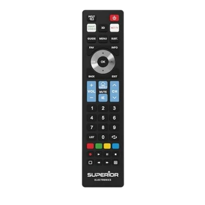Abbildung von Superior Electronics Ready5 Smart (Samsung, LG, Philips, Sony, Panasonic) Universal Ersatzfernbedienung einsatzbereit, Black