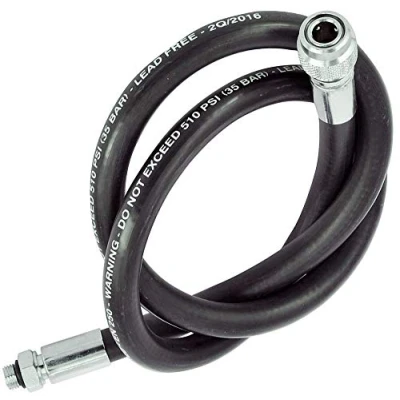 Abbildung von Cressi Unisex Adult Inflataion Hose + Or for Suit (86Cm) Regler mit Schnellverbindung für Trockenanzug Desert, Schwarz, 86 cm