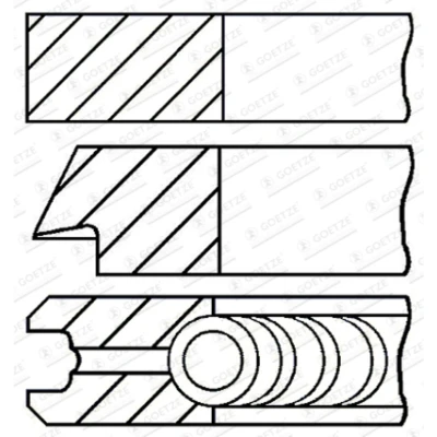 Abbildung von GOETZE ENGINE 08 446100 00 Kolbenringsatz 84 LKZ Ring BMW: 6 Cabrio, X5, 5 Touring kfzteile, kfzteile24, bandel online, bandel, atp autoteile, mister