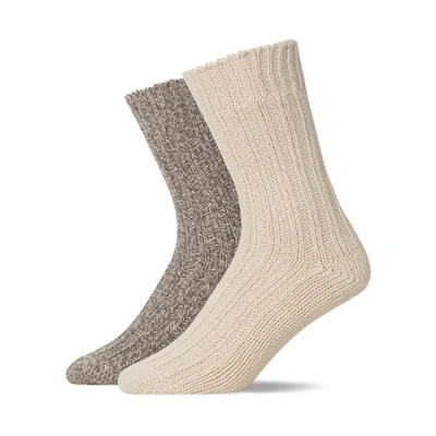 Abbildung von Snocks Norweger 2 PACK Socken, Größe: 43 46, Mix offwhite braun