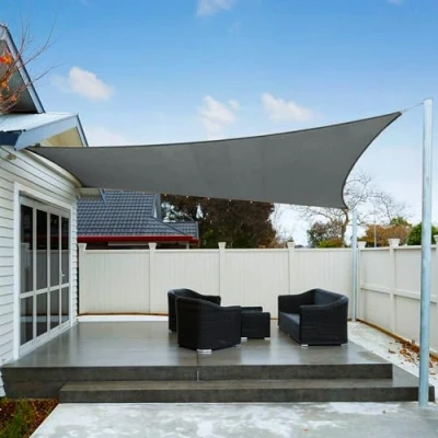 Abbildung von AXT SHADE Sonnensegel Wasserdicht Rechteckig 2,5x3m Wetterschutz Sonnenschutz PES Polyester mit UV Schutz für Terrasse Balkon Garten Grau Anthrazit(Wir Machen Sondergrößen)