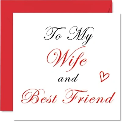 Abbildung von Geburtstagskarten für die Frau Beste Freundin romantische Geburtstagskarte Ehefrau vom Ehemann, Partner, Ehefrau, Geburtstagsgeschenk, 145 mm x Valentinstag, Jahrestag, Geschenk