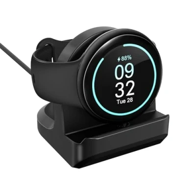 Abbildung von TiMOVO Ständer, kompatibel mit Google Pixel Watch 3/Pixel 2/Fitbit Ace LTE Ladegerät, Rutschfester Ladeständerhalter integriertem Kabelmanagement Steckplatz, vertikale Ladehalterung
