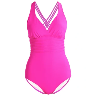 Abbildung von Lascana Swimsuit Cross Badeanzug, Damen, Größe: 38xC, Pink
