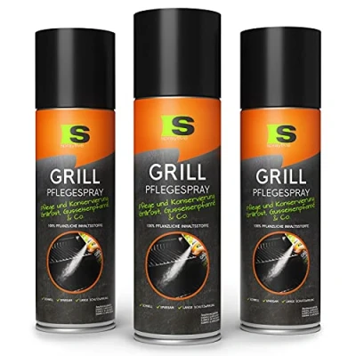 Abbildung von Spraytive 3 x 500ml Grill Pflegespray BBQ Reiniger Pflegt &amp; Konserviert Grillroste, Pfannen (Edelstahl, Gusseisen) Co. Antihaftspray, Non Stick Spray für Weber Grills, Plancha Grills