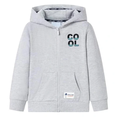 Abbildung von vidaXL Kinder Kapuzenpullover mit Reißverschluss Sweatjacke Kapuzenjacke Grau 104