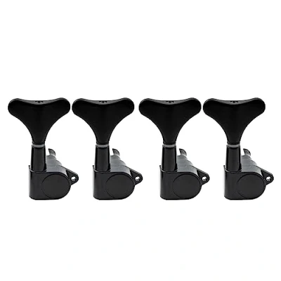 Abbildung von Musiclily Basic 4 in line Geschlossene Bass Mechaniken Tuners Tuning Pegs Machine Heads Set für Saiter E Bass, Schwarz