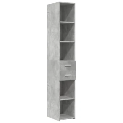 Abbildung von vidaXL Highboard, Sideboard mit Stauraum, Hochschrank Lagerschrank für Wohnzimmer, Beistellschrank Mehrzweckschrank, Betongrau Holzwerkstoff