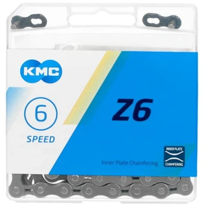 Abbildung von KMC Fahrradkette Z6, 6 Fach, 1/2&quot; x 3/32&quot;, 114 Glieder, grau