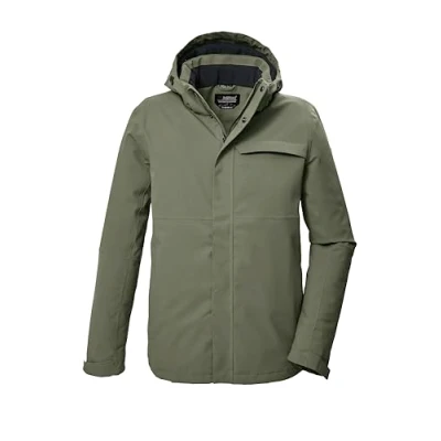 Abbildung von killtec Herren Funktionsjacke/Outdoorjacke mit abzippbarer Kapuze KOW 5 MN JCKT, oliv, XL, 41844 000